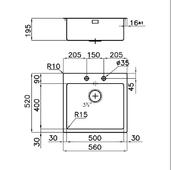 Pomivalno korito FOSTER KE flush-mount 2265 050